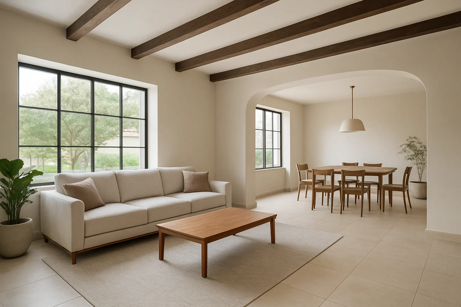 Interior moderno y luminoso de sala comedor en propiedad residencial en Puebla con detalles visibles para inspección